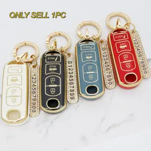 Car Key Case, TPU Car Key Cover, Car Remote Key Case, Key Fob Cover, Car Key Holder for Mazda 2 3 6 Atenza Axela Demio CX-5 CX5 CX-3 CX7 CX-9 2015 2016 2017 Key Fob Protector