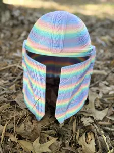Rainbow Mandalorian Helmet