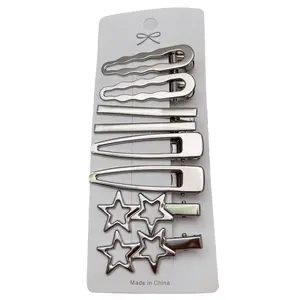 8pcs Women‘s Minimalist Hair Clips Set, Strong Hold Versatile Claw Clips & Hair Pins for Daily Wear, Non-Slip Hair Accessories for School Supplies, Great Gift for Her
