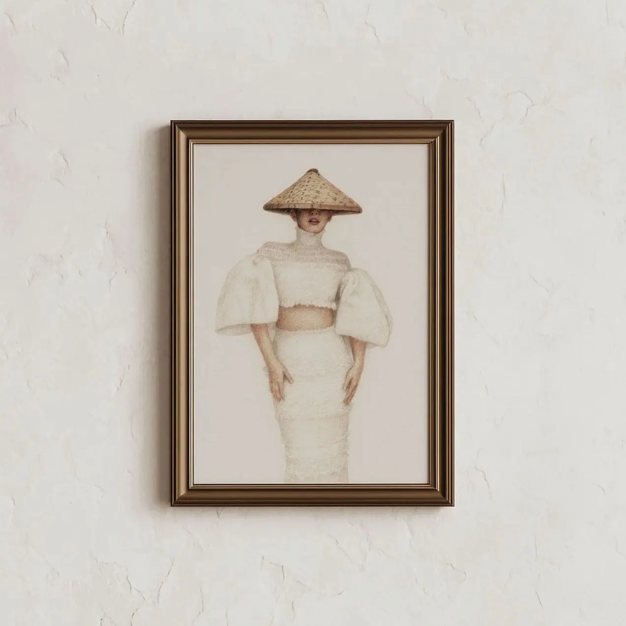 Filipino Woman Wall Art, Boho Female Portrait Print, Mid Century Modern Poster, Philippines Inspired Decor, Retro Fashion Artwork | Unframed 1