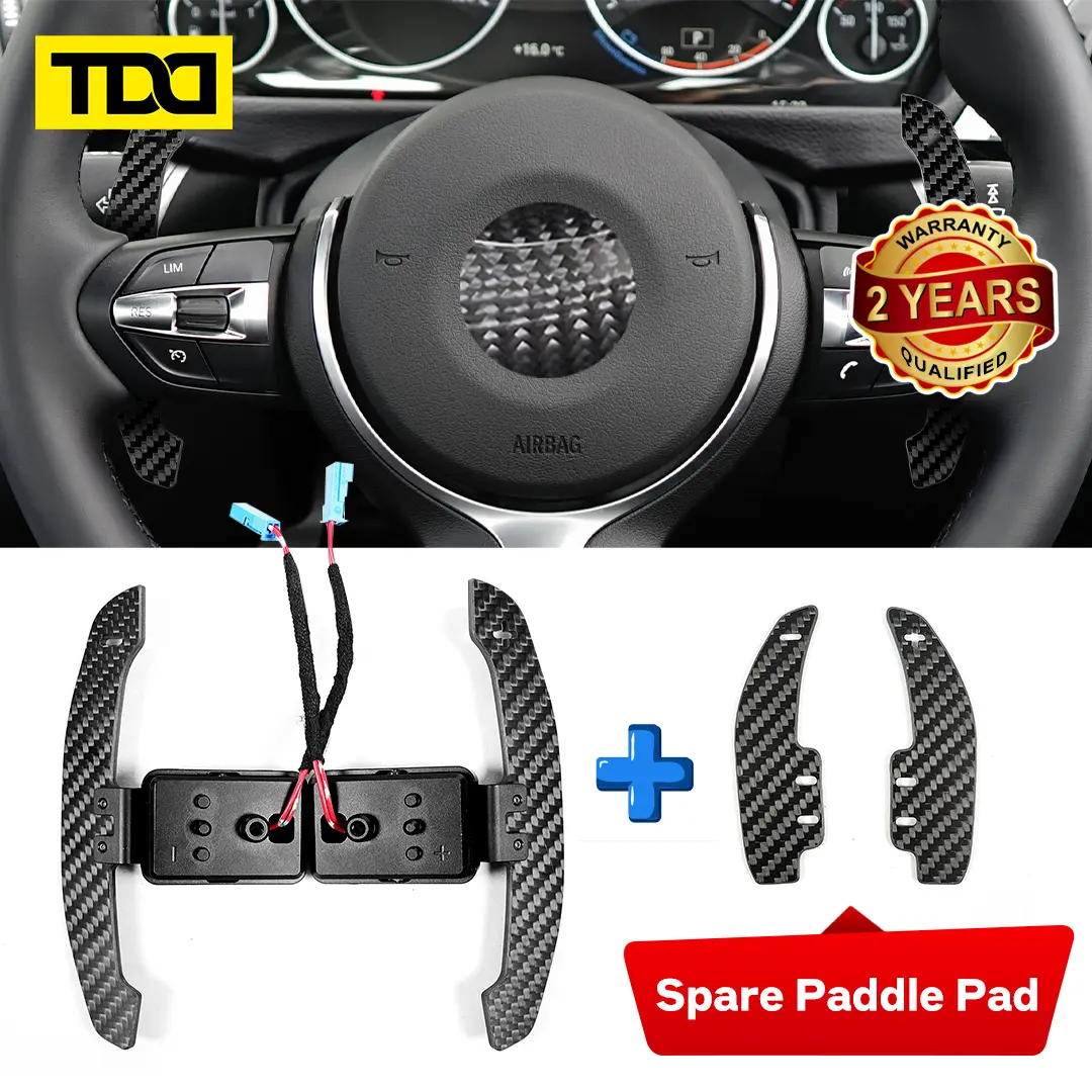 TDD Magnetic Carbon Fiber Paddle Shifters Compatible with BMW F10 F06 F07 G20 G30 F18 F12 F13 F15 F16 F20 F22 F30 F31 F32 F34 F36 F49 F85 F86 I8 I12 Also Fit for MINI Supra