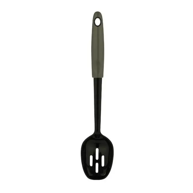 Chef Craft 12031 3-Pack 12 in. Select Grey Nylon Slotted Spoons - 12" Handle, Heat Resistant, Dishwasher Safe Camp Kitchen Utensils for Camping, Campfire/BBQ Party Cookout Use