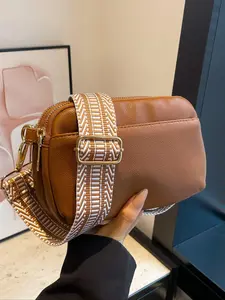 Trendy classic style solid color small bag, simple and versatile personalized women's casual shoulder bag, suitable for daily occasions such as commuting, shopping, dating, parties, going out, etc., Adjustable Shoulder Bag, Casual Crossbody
