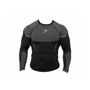 Gymshark Onyx 5.0 Seamless Long Sleeve T-shirt Black/Light Grey (men) by StockX