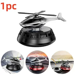 Car Air Freshener Diffuser, Helicopter Solar Rotating Aluminum Alloy Diffuser, Stress Relief & Odor Purification, for Car Office Home Study Room, Car Aroma Diffuser, Car Fragrance