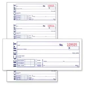 Adams Business Forms  Money-Rent Receipt Bk- Spiral- 2-Part- 7-.63in.x11in.- 200-BK