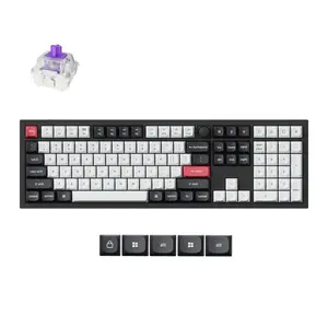 Keychron Q6 HE Wireless Custom Mechanical 100% Full Keyboard, Balance Work & Play, 2.4 GHz/Bluetooth/Wired QMK Rapid Trigger Hot-Swappable Programmable Gateron Double-Rail Magnetic Switches for Mac Windows