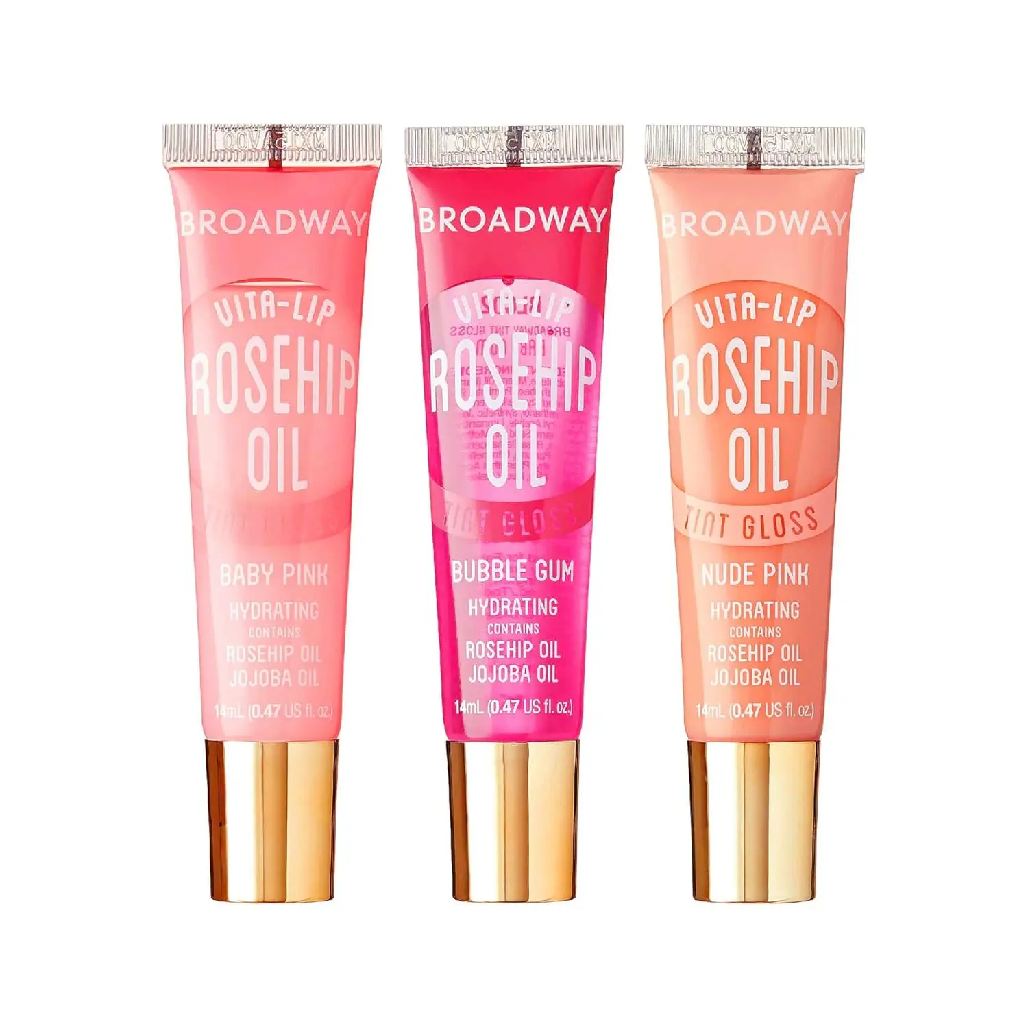 Ruby Kisses Broadway Vita-Lip Tinted Lip Gloss (3-Pack)