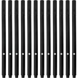 Felt Tip Fine Point Pens (0.4mm), 12 Pack, Pens For Journaling, Notebooks, Planners, Calendars & Drawing,  for School, Office, &  (Black Ink)
