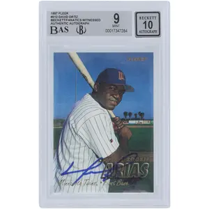 David Ortiz Minnesota Twins Autographed 1997 Fleer #512 Beckett Fanatics Witnessed Authenticated 9/10 Rookie Card - Fanatics Authentic Certified