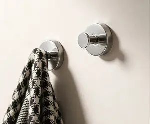 Decerk 5 Pack,Heavy Duty Stainless Steel Suction Cup Hooks,  No Drill Wall Hooks for Bathroom, Kitchen & Shower