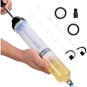 500CC Automotive Fluid Extractor Pump,  Manual Extraction & Fill Pump with 2 Hoses, Oil  with  Suction, Fluid Oil Change Evacuator