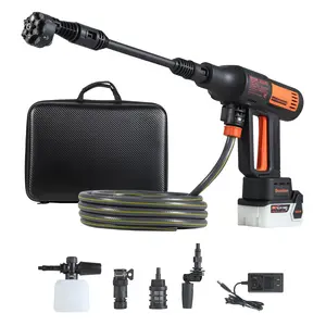 【DealsForYouDays】VEVOR Cordless Pressure Washer - 1200PSI MAX Portable Pressure Washer with Brushless Motor, 6-in-1 Nozzle, Water Hose, 4-Speed Adjustable Battery-Powered Handheld Cleaner for Home, Garden
