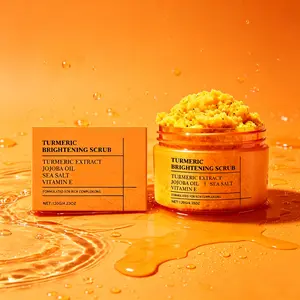 Turmeric Brightening Scrub 120g – Gentle Exfoliation with Turmeric, Sea Salt & Vitamin E, Leaves Skin Smooth & Glowing