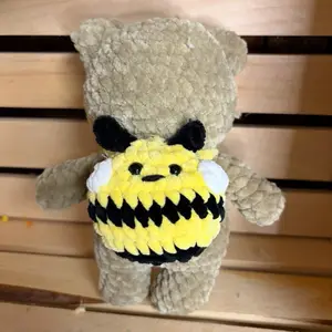 Teddy with a bee back pack