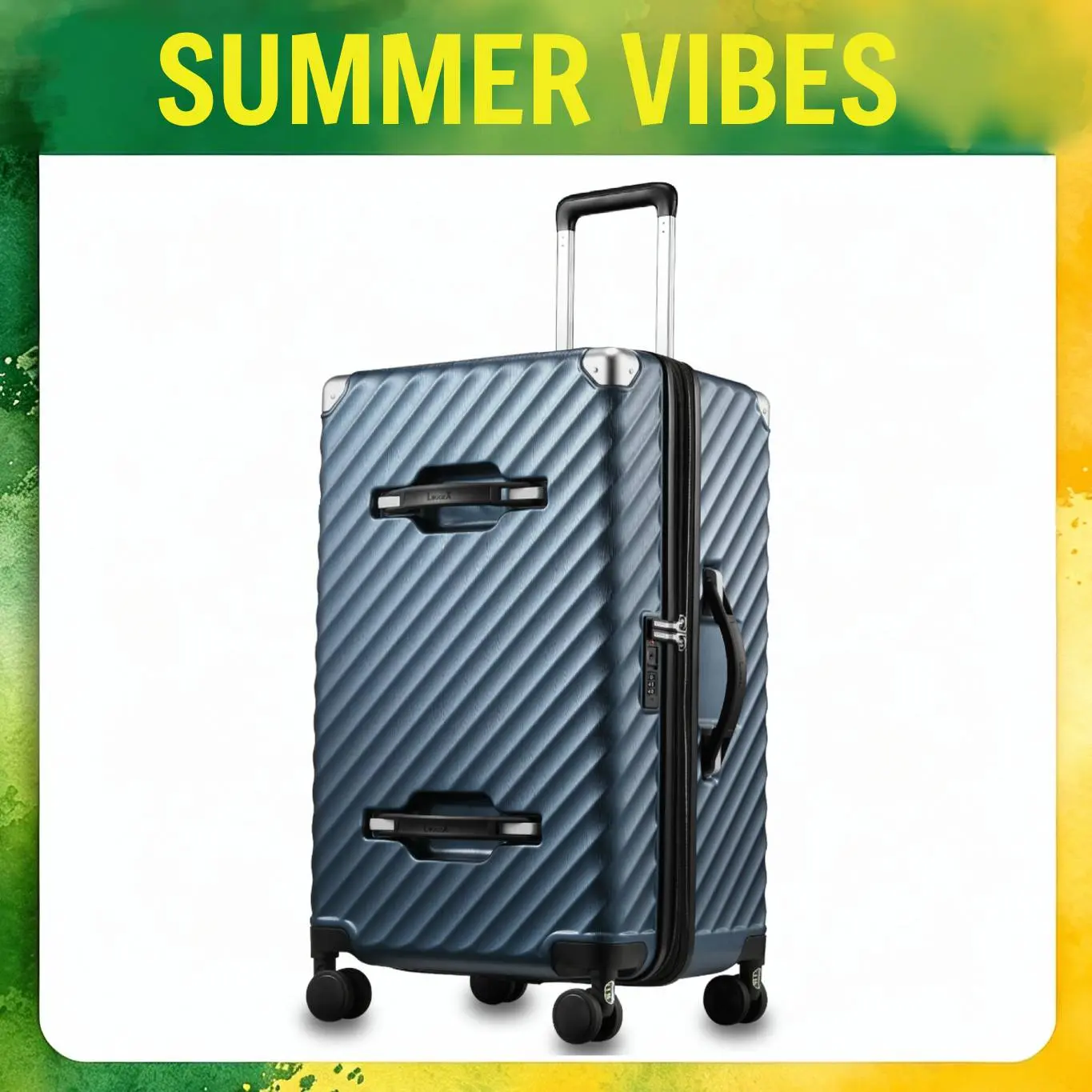LUGGEX 28 Inch Trunk Luggage, Expandable PC Hard Shell Large Checked Suitcase with Shock - Absorbing Wheels & TSA Lock summervibes EX-Pro tiktokshopbacktoschool