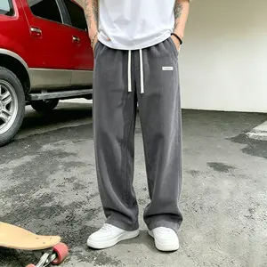 Men’s retro corduroy casual pants, loose straight fit, comfortable breathable fabric, versatile new arrival for spring, summer, and autumn