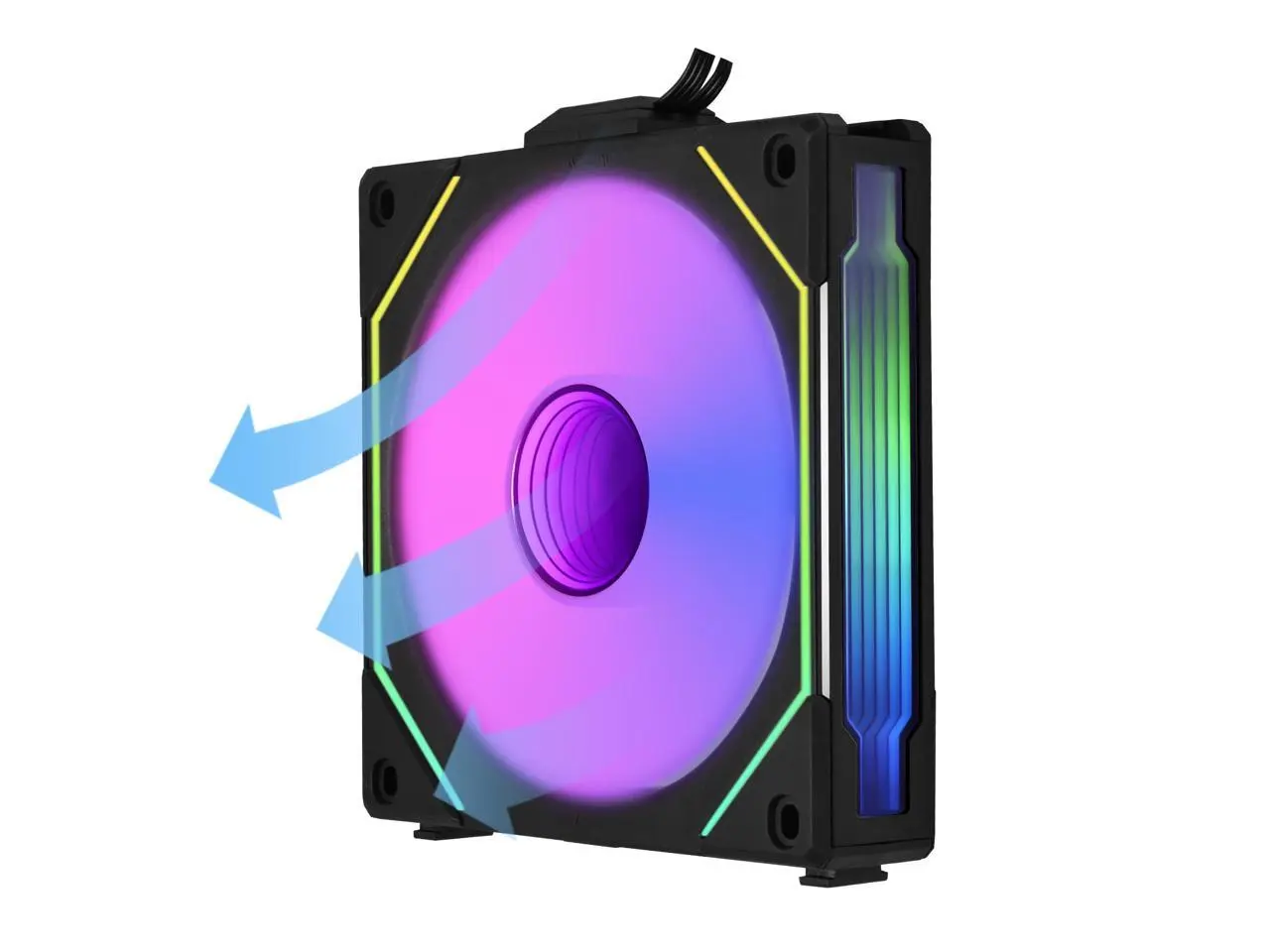 LIAN LI UNI FAN SL INFINITY 120 RGB BLACK  REVERSE BLADE VERSION ---UF-RSLIN120-1B (No controller included)