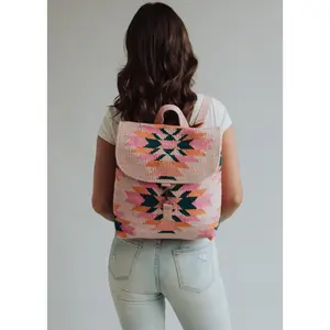 Pink, Teal & Orange Western Backpack