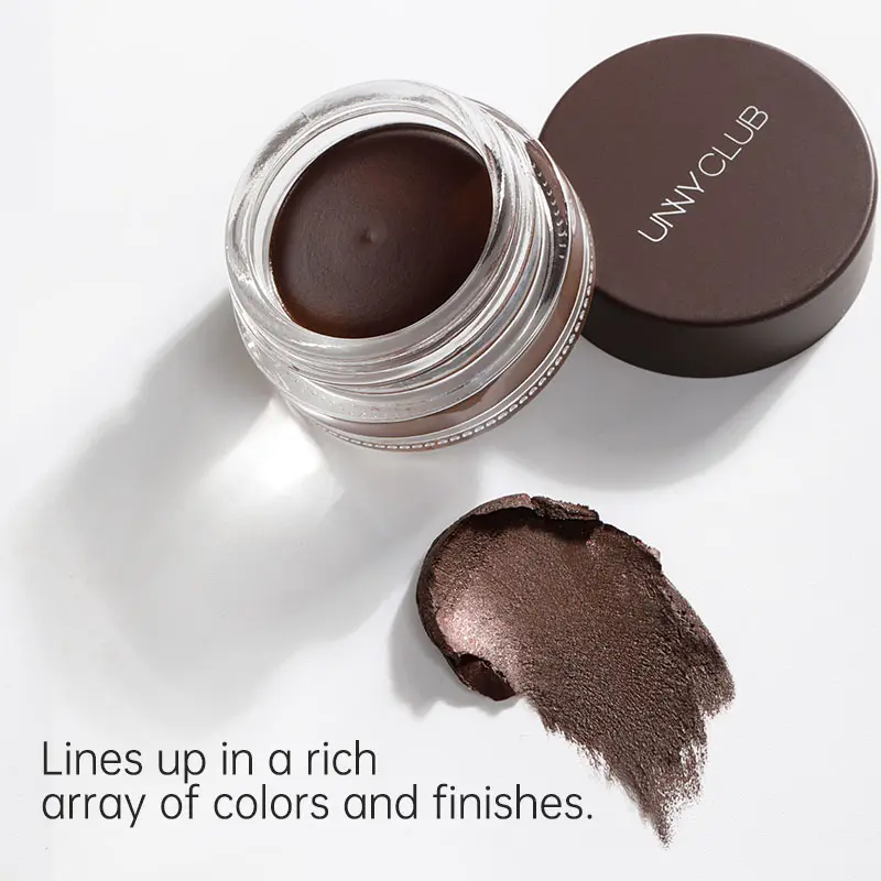 UNNY CLUB 2-in-1 Eyeliner & Eyebrow Gel - Long-Wear, Waterproof & Sweatproof, Beginner-Friendly Formula for Smooth Daily Makeup Brush Gift
