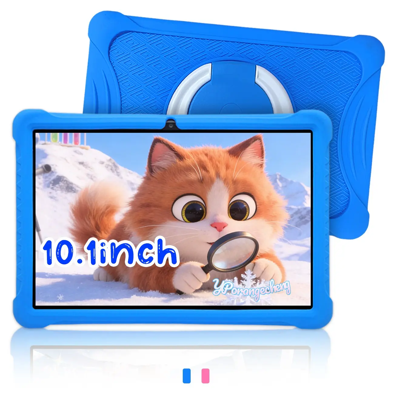 TikTok Shop Exclusive Offer 10.1 Inch Android  Tablet, 64GB ROM Expandable, 5G WiFi ,Bluetooth, Dual Camera can Video Call, HD Display with Shockproof Kid-Proof Case, Parental Control App Preloaded, Perfect Educational Gift for Teens Students Christmas