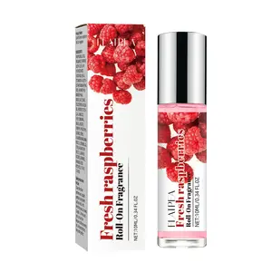 10ML Portable Fresh Raspberry Rollerball Oil, Fruit Scented Women's Perfume Oil, Wrist Back Ear Neck Universal Fragrance, Atmosphere Spray