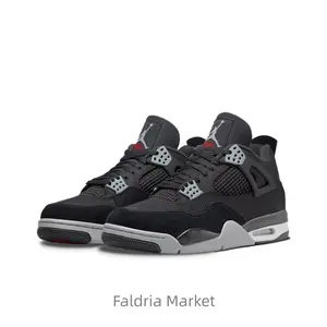 Black, grey and white vintage casual comfortable anti-slip and wear-resistant basketball shoes