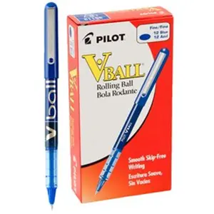 Pilot Corporation Of America  VBall Liquid Ink Roller Ball Pen .7mm Blue