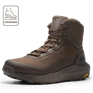 【summervibes】NORTIV 8 Terrascope High-Top Security & Army Boots Black Oxford Fabric Mesh Lining Vegan Leather ETPU Rubber Outsole for Men's Outdoor Activities & Security Work,summervibes