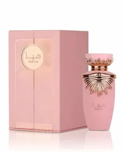Lattafa Women's Haya Eau de Parfum Spray, 3.4 oz - Floral Fragrance with Strawberry, Rose, Vanilla, Amber Notes