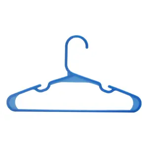 40-Pack Non-Slip Kids Hangers - Space-Saving, Durable Plastic, Blue