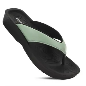 AEROTHOTIC – Ravine Flip Flops for Women - Vegan Leather - Padded Straps - Non-Slip Sole