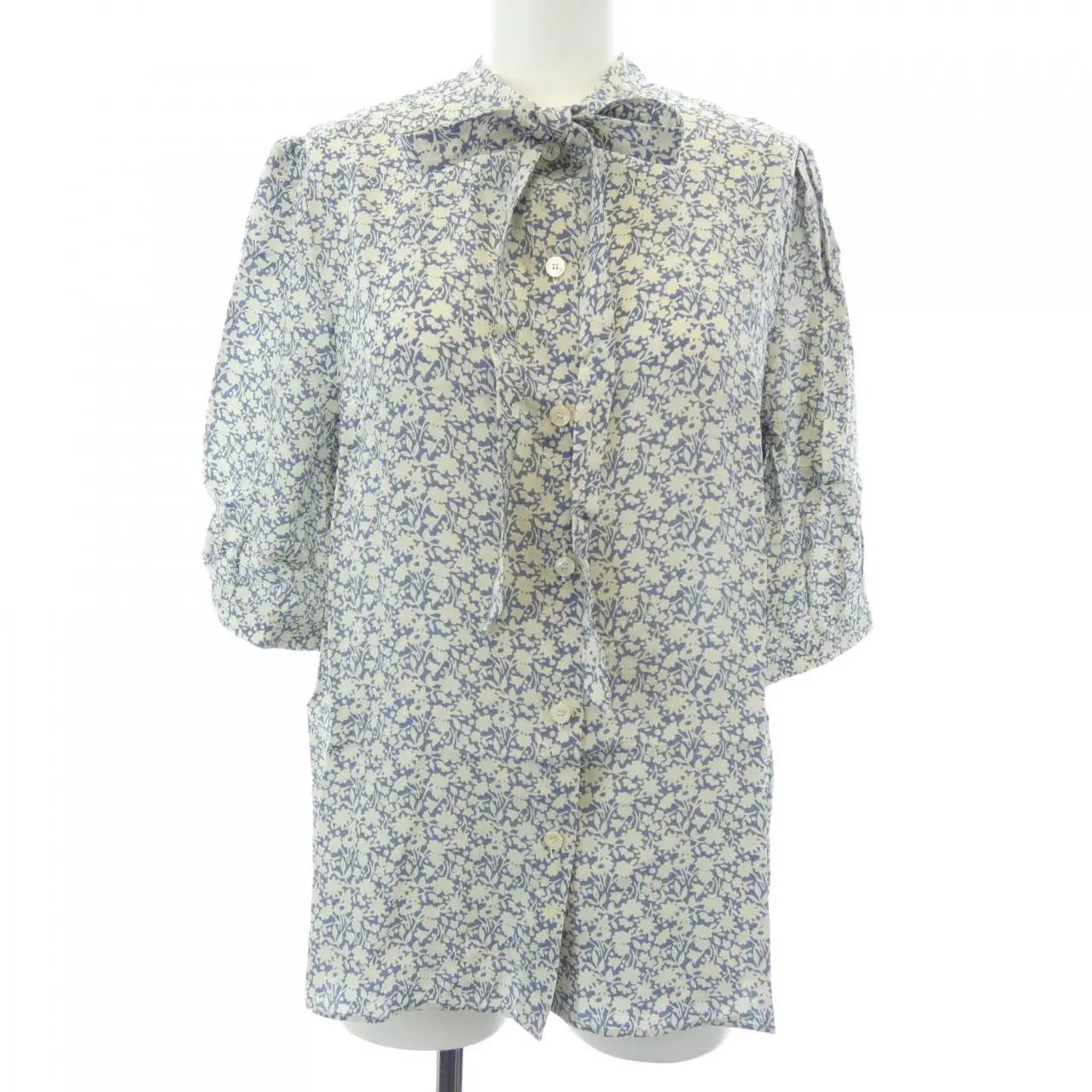 Pre-owned Celine Silk Small Leather Goods Short Sleeve Shirt