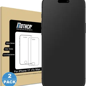 Mothca 2-Pack Matte Tempered Glass Screen Protector for iPhone Models, Anti-Glare & Fingerprint Resistant Design, Bubble-Free Installation