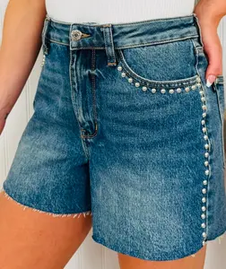 Judy Blue HW Dome Studded Shorts