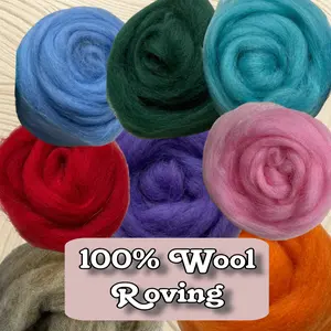 Colorful Corriedale 100%  Wool Roving for spinning felting and many craft projects