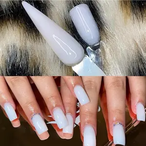 Milky White Acrylic Powder 1oz Smooth Application for Subtle to Eye-Catching Looks US Brand