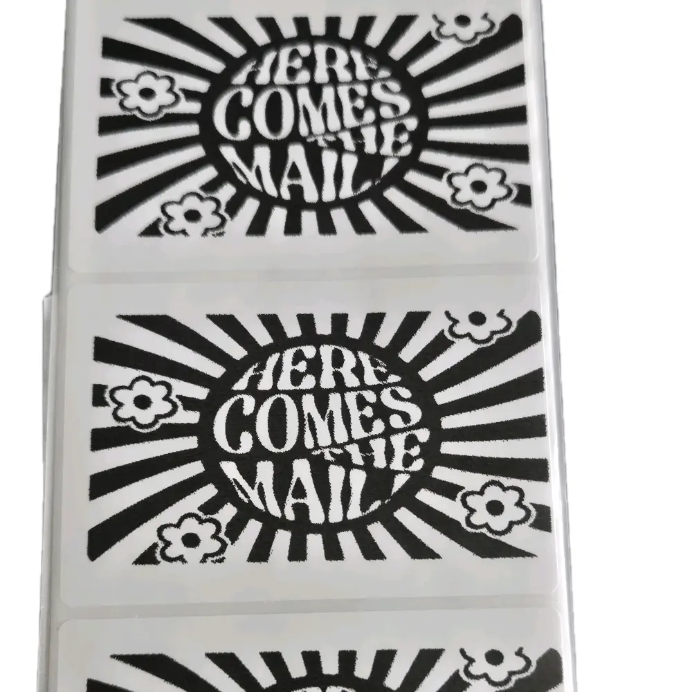 Here Comes The Mail Business Stickers - 3x2 Inch Labels for Small Biz Packaging - Handmade White Stickers for Personal Touch on Orders & Freebies
