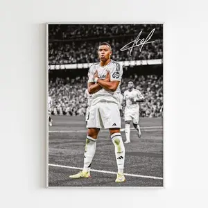 Kylian Mbappe Poster Bedroom Decor, Wall Art, Home Decor, Sports Poster, Sports