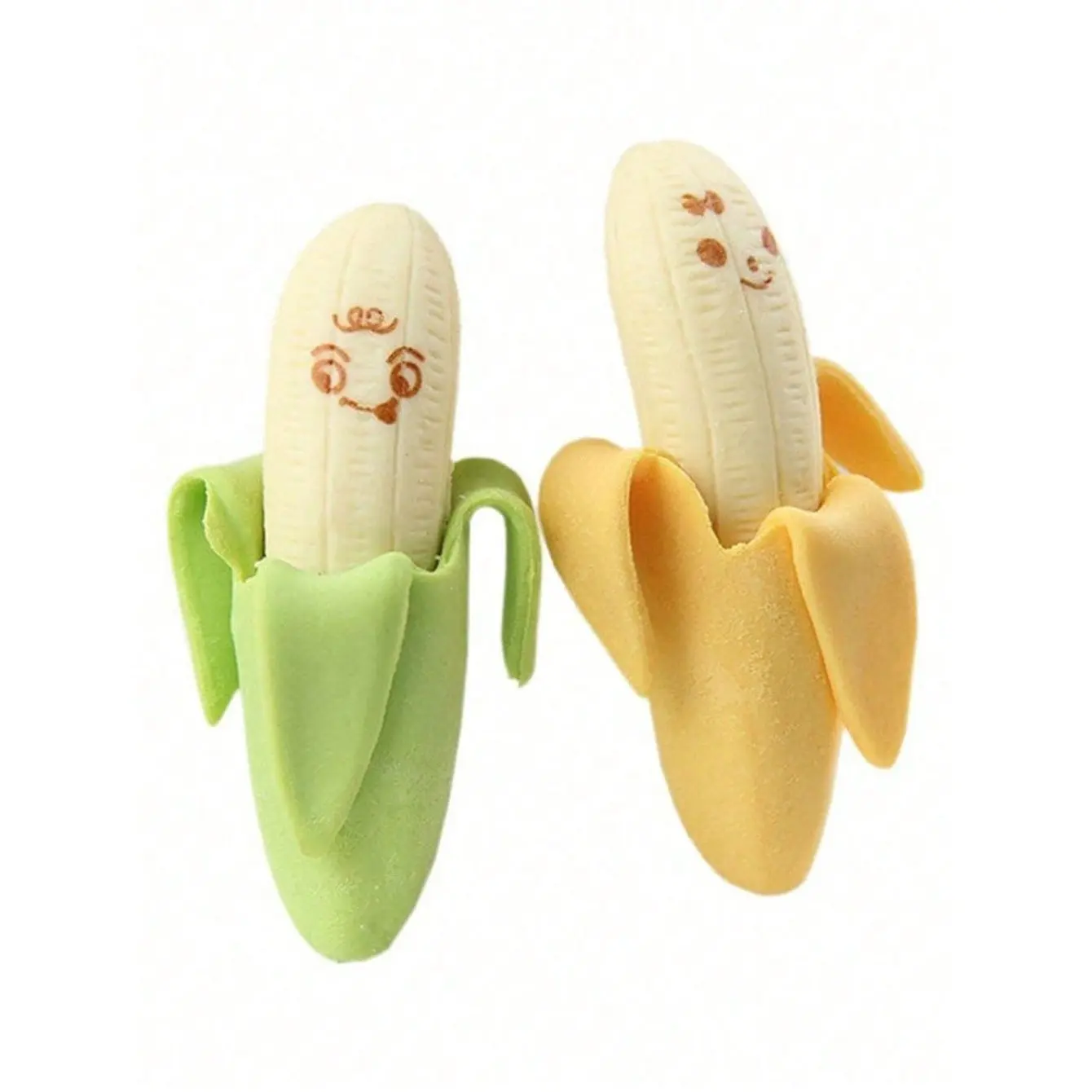 Banana Erasers Set, 30/20/10 Pieces, Banana Shape Pencil Eraser, Novelty Stationery, Office Stationery Set, Classroom Supplies, Study Supplies, Cute Cartoon Eraser, Gift, Random Colors