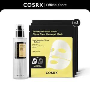 [COSRX Official] MORNING GLOW - Rapid Recovery Duo (Snail Mucin Glass Hydrogel Mask + No.1 Snail Mucin Essence) | THE ULTIMATE SKIN REPAIR SOLUTION glowing face