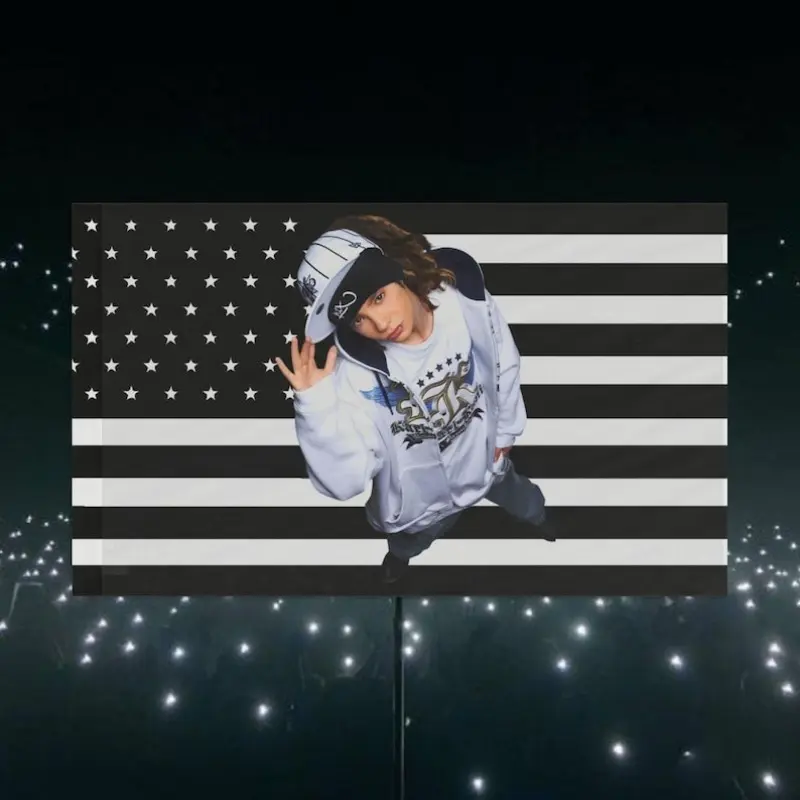 Tokio Hotel Fan Decoration - Tom Kaulitz Flag Wall Art, Tribute Banner, Music Room Poster, Rock Band Memorabilia, Alternative Home Decor (3x5), Fabric Material, No Power Needed, Stage Lights Background, Stage Decoration