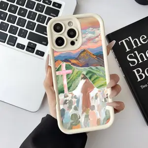Soft Case suitable for iPhone11/12/13/14/15/16/pro/promax/plus/air Christian Mountain Scene Shockproof Silicone Lightweight Anti-Scratch Cover