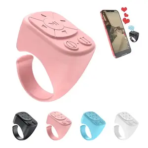 Remote Control Ring, Bluetooth-compatible Page Turner Ring Scroller, Camera Shutter Short Video and Music Remote, Compatible with iOS Android Phones Multi-function Ring Remote Control, 1 Count Bluetooth-compatible Page Turner Ring Scroller for iPhone iPad