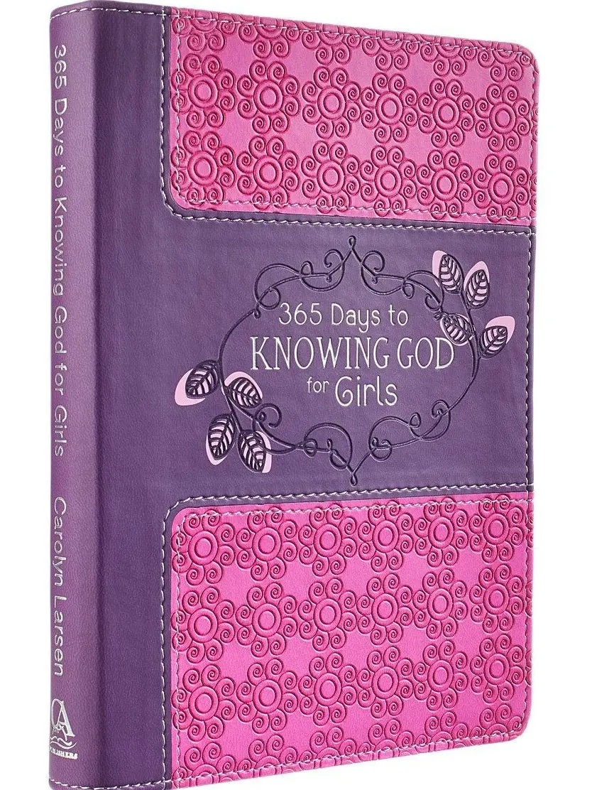 365 Days to Knowing God Daily Devotional Journal for Girls - Imitation Leather (Luxleather) Religion Book with Challenge Point, Premium Look and Feel, Scripture Verses