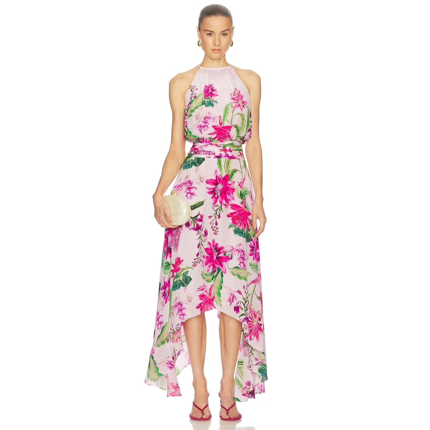 ROCOCO SAND Hanky Hem Maxi Dress in Ivory