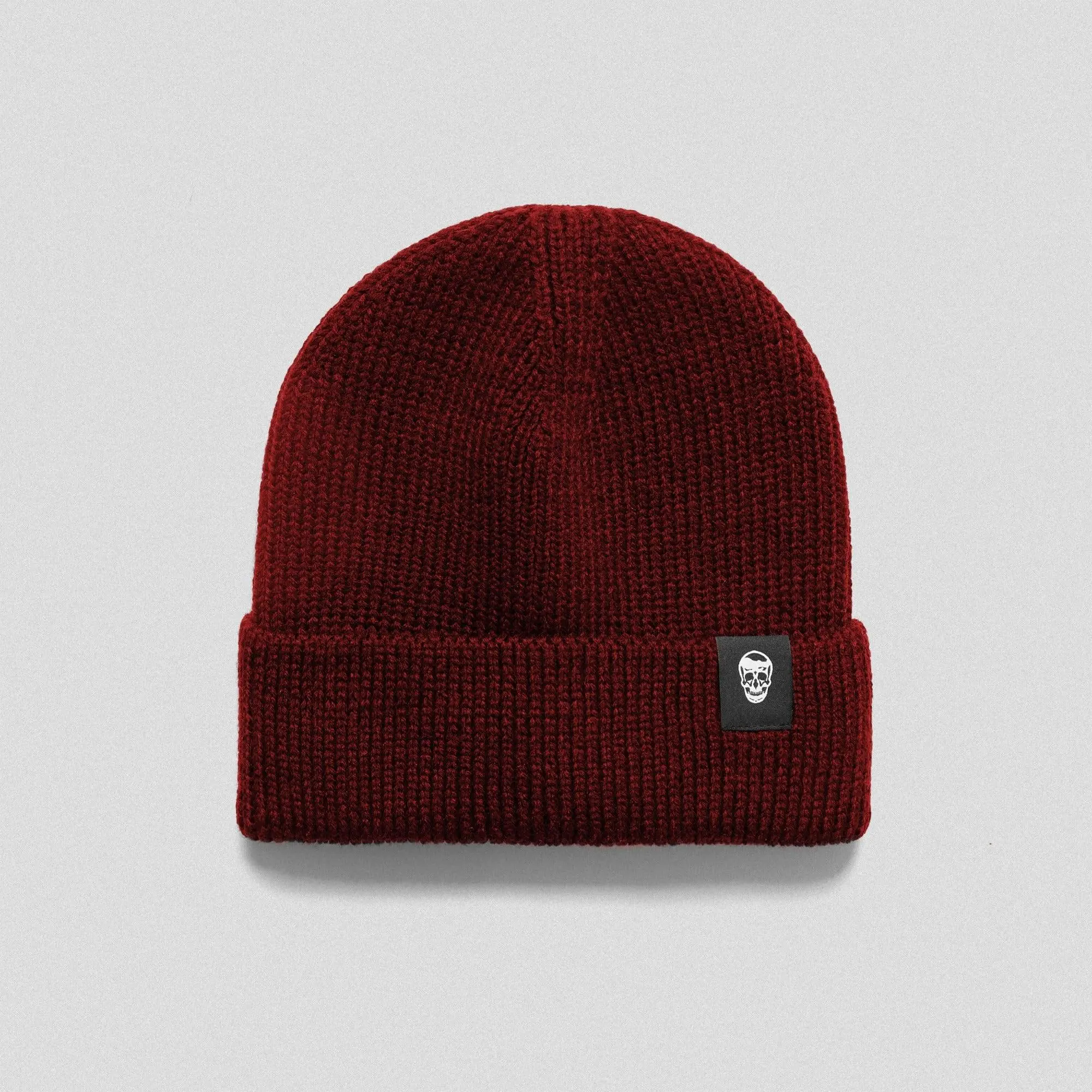 Gymreapers Ribbed Knit Skull Beanie - Maroon for Cold Weather Performance and Comfort Gymreapers Ribbed Knit Skull Beanie - Maroon for Cold Weather Performance and Comfort