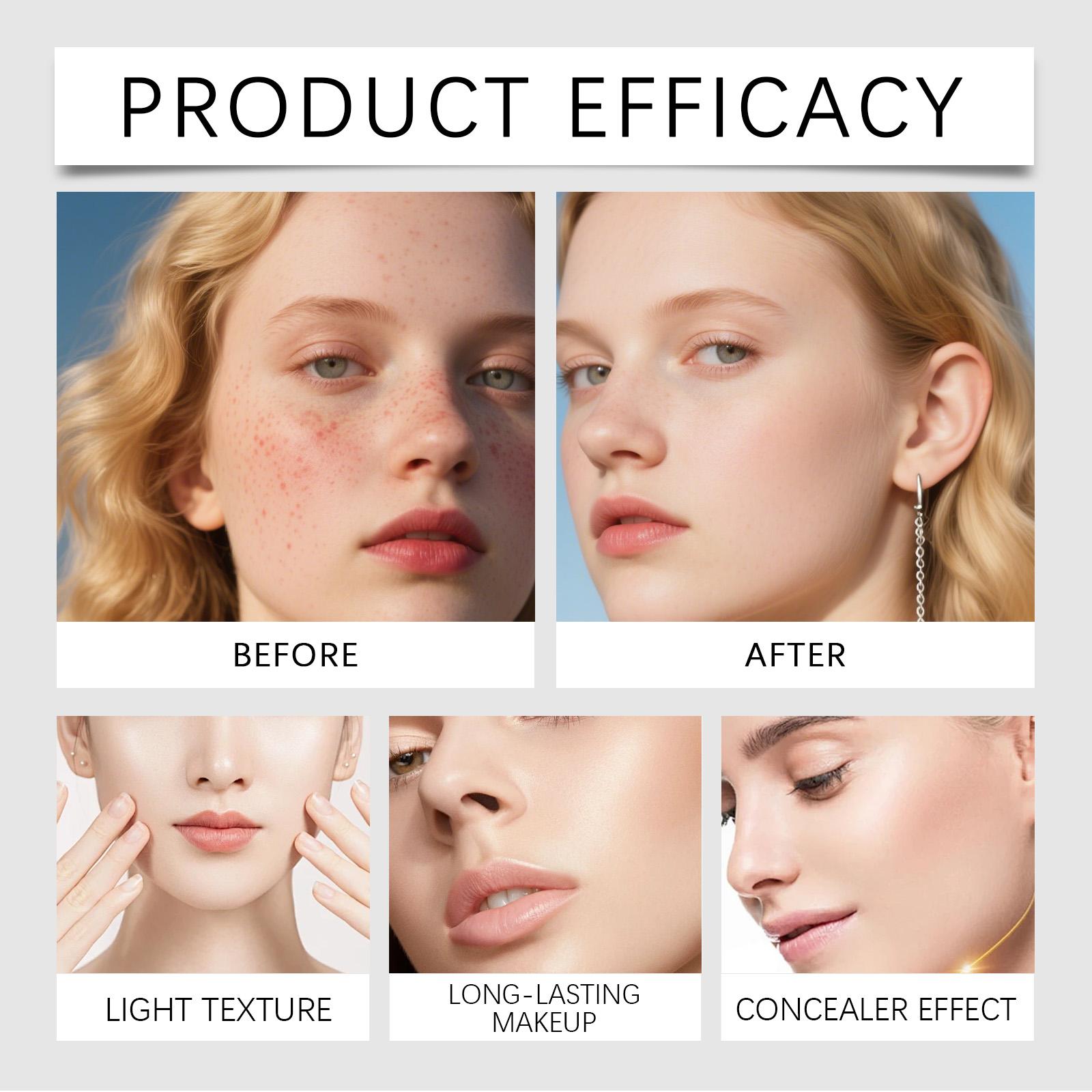 This Two-In-One Color-Changing Foundation Stick Features A Natural Color, A Light Texture, A Matte Finish, And A Clear And Transparent Finish. It Is Suitable For Daily Makeup Use