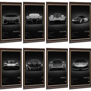 Car Poster Vintage Racing Car Wall Art Supercar Canvas Prints Painting For Men Room Pictures Guys Dorm Room Aesthetics Decor Bedroom Office