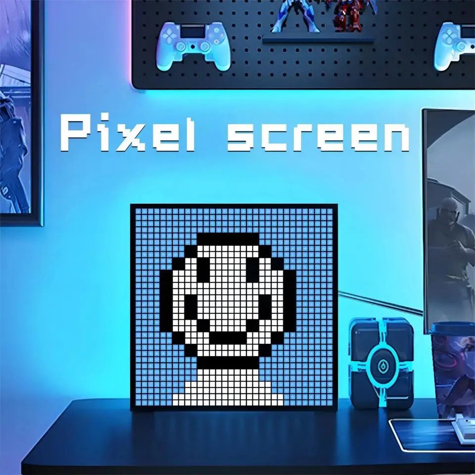 Smart LED Matrix Pixel Display RGB DIY Graffiti Bluetooth App Control Art Display For Gaming Room Decor Cool Animation Frame